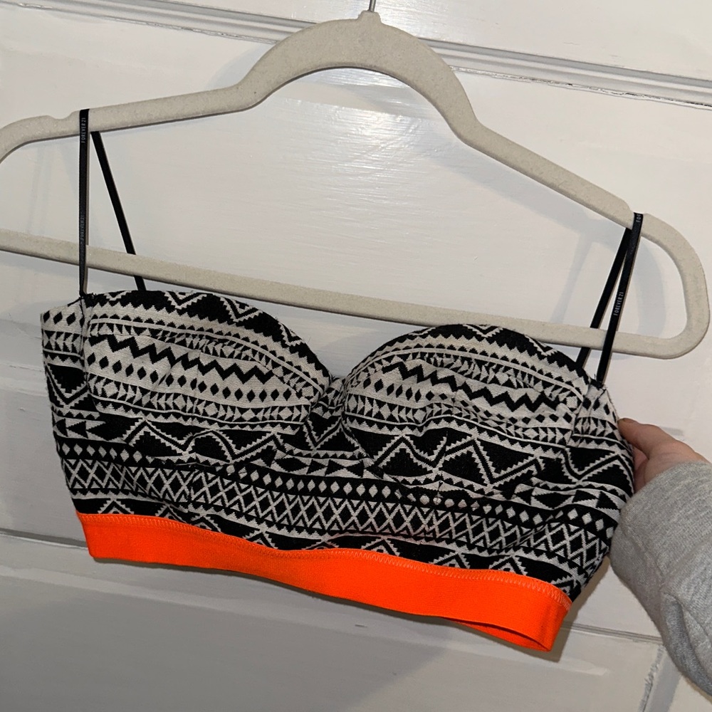 Aztec printed crop top
